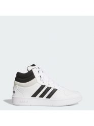 Adidas Sneakersy Hoops Mid Classic Shoes KI1032 Biały. Białe buty sportowe casual Adidas, bez wzorów, ze skóry, bez zapięcia. Za 298.99 zł.