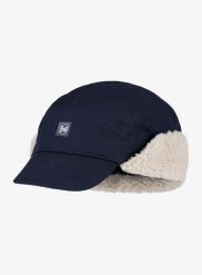 Czapka z daszkiem Buff Fall Line Cap. Niebieskie czapki z daszkiem Buff, na zimę, bez wzorów, z bawełny. Za 219.90 zł.