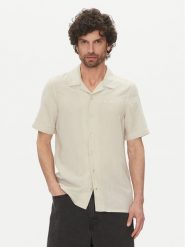 Calvin Klein Koszula K10K114197 Beżowy Regular Fit. Brązowe koszule CALVIN KLEIN, m, bez wzorów, z bawełny, bez kołnierzyka, bez ramiączek. Za 259.99 zł.