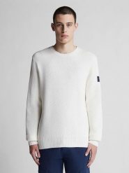 North Sails Sweter w kolorze białym rozmiar: XL. Białe swetry nierozpinane North Sails, xl, bez wzorów, z bawełny, bez kołnierzyka, bez ramiączek. Za 197.17 zł.