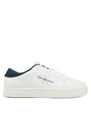 Calvin Klein Jeans Sneakersy Classic Cupsole Low Ml Lth YM0YM00864 Biały. Białe buty sportowe casual Calvin Klein Jeans, bez wzorów, z jeansu, bez zapięcia. Za 279.99 zł.