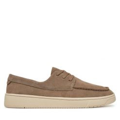 Półbuty Toms. Szare eleganckie półbuty Toms, bez wzorów, bez obcasa, bez zapięcia. Za 339.99 zł.