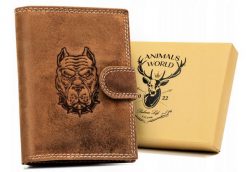 Portfel skórzany Always Wild N4L-CHM-DOG-2 brązowy. Brązowe portfele Always Wild, bez wzorów, z nubiku. Za 50.00 zł.