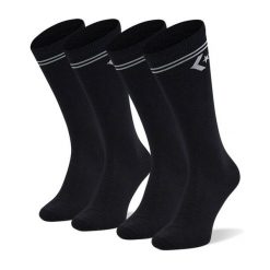Zestaw 2 par wysokich skarpet męskich Converse. Czarne skarpety Converse, bez wzorów. Za 49.99 zł.