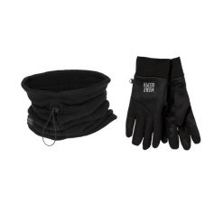 Zestaw termo unisex Komin na szyję/Rękawiczki. Czarne bielizna termoaktywna HEAT KEEPER, bez wzorów, z poliamidu. Za 164.54 zł.