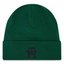Czapka Tommy Hilfiger. Zielone czapki zimowe Tommy Hilfiger, bez wzorów. Za 319.99 zł.