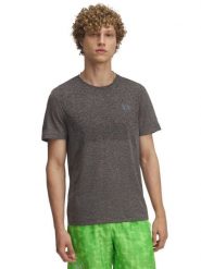 Under Armour Koszulka sportowa "Stride" w kolorze szarym rozmiar: M. Szare t-shirty sportowe Under Armour, bez wzorów, z materiału, bez ramiączek, outdoorowe. Za 134.99 zł.