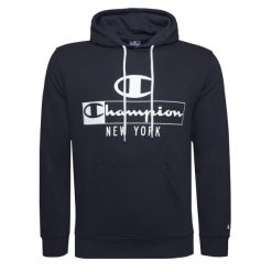 Bluza sportowa męska Champion 217994BS501. Niebieskie bluzy z kapturem Champion, m, bez wzorów, z kapturem. Za 257.00 zł.
