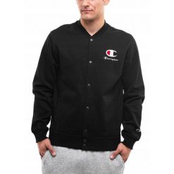 Champion bluza męska rozpinana logo sportowa bawełniana Bomber roz. L. Czerwone bluzy bez kaptura Champion, l, bez wzorów, z bawełny, bez kaptura. Za 255.99 zł.