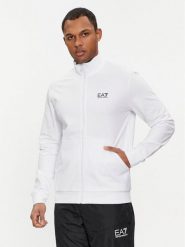 EA7 Emporio Armani Bluza 3DPM61 PJ05Z 1100 Biały Regular Fit. Białe bluzy EA7 Emporio Armani, m, bez wzorów, z bawełny, bez kaptura. Za 449.99 zł.