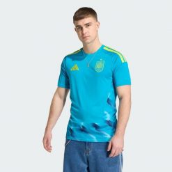 Bramkarska koszulka podstawowa Hiszpania 26. Niebieskie bluzy Adidas, bez wzorów, bez kaptura. Za 439.00 zł.