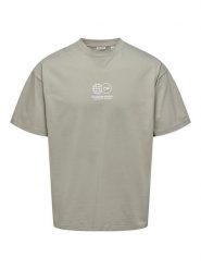 ONLY & SONS Koszulka w kolorze szarym rozmiar: M. Szare bezrękawniki Only & Sons, m, bez wzorów, z bawełny, bez kołnierzyka, bez ramiączek. Za 65.85 zł.