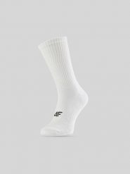 4F Skarpetki długie (2-pack) uniseks - białe 39-42. Białe skarpety 4F, bez wzorów, z bawełny. Za 49.99 zł.