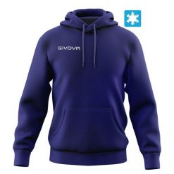 Unisex Bluza Givova z Bawełny - Komfort i Styl. Niebieskie bluzy z kapturem Givova, na zimę, m, bez wzorów, z bawełny, z kapturem. Za 157.35 zł.