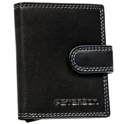 Skórzany portfel Peterson PTN G372L-GKA czarny. Czarne portfele Peterson, bez wzorów. Za 74.99 zł.