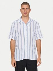 Only & Sons Koszula 22025659 Biały Regular Fit. Białe koszule Only & Sons, m, bez wzorów, z bawełny, bez kołnierzyka, bez ramiączek. Za 109.99 zł.