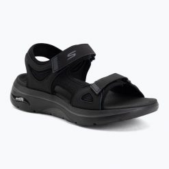 Sandały męskie SKECHERS Go Walk Arch Fit 2.0 Capistrano. Czarne sandały Skechers, bez zapięcia. Za 329.99 zł.