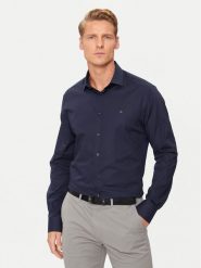 Tommy Hilfiger Koszula MW0MW38347 Granatowy Slim Fit. Niebieskie koszule Tommy Hilfiger, m, bez wzorów, z bawełny, bez kołnierzyka, bez ramiączek. Za 349.99 zł.