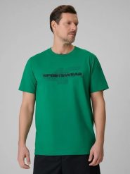 4F Koszulka w kolorze zielonym rozmiar: XL. Zielone bezrękawniki 4F, xl, bez wzorów, z bawełny, bez kołnierzyka, bez ramiączek. Za 43.88 zł.