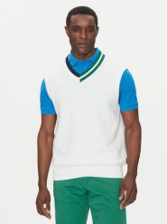 Hechter Paris Sweter 65013 151809 Biały Regular Fit. Białe swetry rozpinane Hechter Paris, m, bez wzorów, z bawełny, bez kołnierzyka, bez ramiączek. Za 309.99 zł.