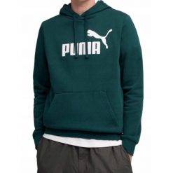 Bluza na co dzień Męska Puma Z Kapturem Kangurka Bawełniana Sportowa Dresy. Zielone bluzy z kapturem Puma, m, bez wzorów, z bawełny, z kapturem. Za 227.36 zł.