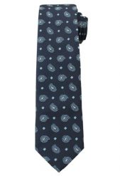 Męski Krawat w Oryginalny Wzór PAISLEY- 6 cm - Angelo di Monti, Ciemny Granatowy. Niebieskie krawaty i muchy Angelo di Monti, bez wzorów. Za 45.00 zł.