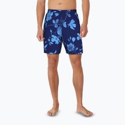 Szorty kąpielowe męskie Nike Fine Floral 7" Volley. Niebieskie kąpielówki Nike, l, bez wzorów. Za 209.99 zł.