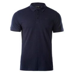 Koszulka polo męska Hi-Tec Romso - granatowa, Rozmiar XL. Koszulki polo Hi-tec, m, bez wzorów, z bawełny, bez kołnierzyka, bez ramiączek. W wyprzedaży za 58.99 zł.