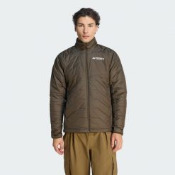 Kurtka Terrex Multi Synthetic Insulated. Zielone kurtki Adidas, bez wzorów, z materiału, bez kaptura. Za 569.00 zł.
