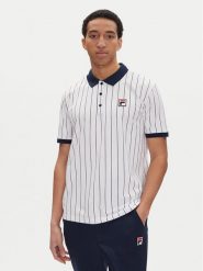 Fila Polo Linter FAM0923 Biały Regular Fit. Białe koszulki polo Fila, l, bez wzorów, z bawełny, bez kołnierzyka, bez ramiączek. Za 139.99 zł.