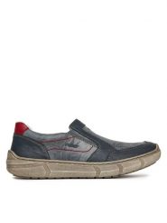 Rieker Półbuty 04052-12 Szary. Szare eleganckie półbuty Rieker, bez wzorów, ze skóry, bez obcasa, bez zapięcia. Za 264.99 zł.