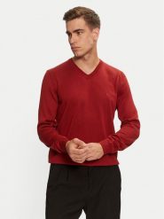Boss Sweter Baram-L 50476363 Czerwony Regular Fit. Czerwone swetry rozpinane Boss, l, bez wzorów, z wełny, bez kołnierzyka, bez ramiączek. Za 339.99 zł.