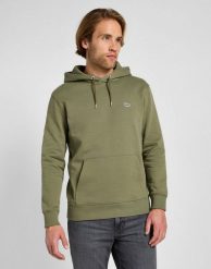 LEE MĘSKA BLUZA PLAIN HOODIE MERCANTILE GREEN 112355733 L80Y008526. Zielone bluzy Lee, l, bez wzorów, bez kaptura. Za 159.99 zł.