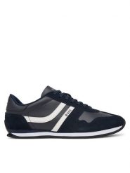BOSS Sneakersy Levon 50565137 Granatowy. Niebieskie buty sportowe casual Boss, bez wzorów, ze skóry, bez zapięcia. Za 599.99 zł.