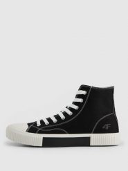 4F Wysokie trampki ALTHERA męskie - czarne 43. Czarne trampki 4F, m, bez wzorów, za kostkę, bez zapięcia. Za 169.99 zł.