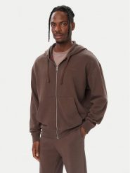 HUGO Bluza Dapozip 50548651 Brązowy ciemny Relaxed Fit. Brązowe bluzy Hugo, l, bez wzorów, z bawełny, bez kaptura. Za 599.99 zł.