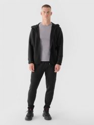 4F Spodnie treningowe szybkoschnące męskie 4F x Robert Lewandowski - czarne L. Czarne spodnie treningowe długie 4F, l, bez wzorów, z dzianiny. W wyprzedaży za 119.99 zł.