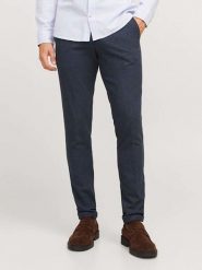Jack & Jones Spodnie chino w kolorze granatowym rozmiar: W28/L32. Niebieskie eleganckie spodnie Jack & Jones, l. Za 97.28 zł.