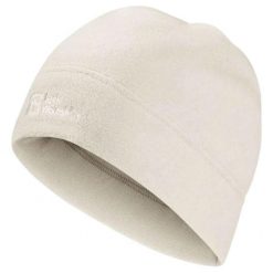 Czapka zimowa dla dorosłych Jack Wolfskin Real Stuff. Białe czapki zimowe Jack Wolfskin, bez wzorów, z polaru. Za 63.84 zł.