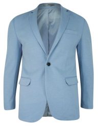 Marynarka Błękitna, Niebieska Casualowa, Slim, Jeden Guziki, Jedno Rozcięcie -RIGON. Niebieskie garnitury Rigon, na co dzień, bez wzorów, z lycry. Za 399.00 zł.