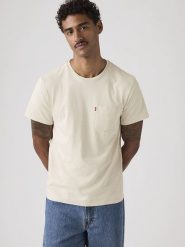 Levi's Koszulka w kolorze kremowym rozmiar: XL. Brązowe bezrękawniki Levi's®, s, bez wzorów, z bawełny, bez kołnierzyka, bez ramiączek. Za 111.07 zł.
