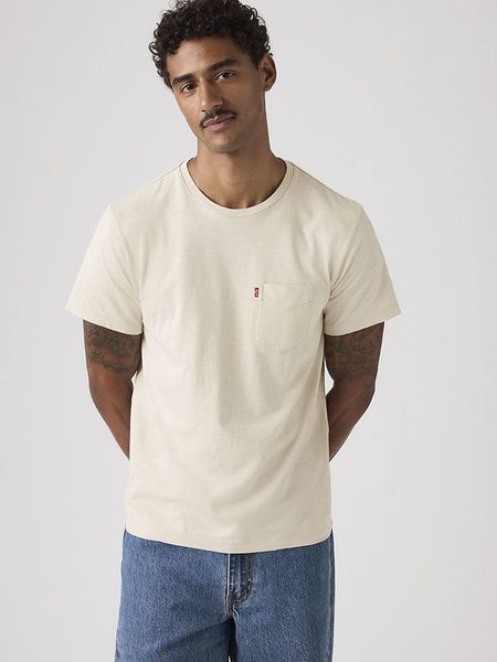 Levi's Koszulka w kolorze kremowym rozmiar: M. Brązowe bezrękawniki Levi's®, m, bez wzorów, z bawełny, bez kołnierzyka, bez ramiączek. Za 93.07 zł.