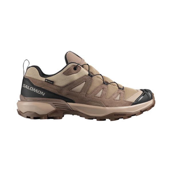 Obuwie Turystyka piesza Mężczyzna X ULTRA 360 LEATHER GORE-TEX. Brązowe buty turystyczne Salomon, bez wzorów, z gore-texu, bez zapięcia, trekkingowe, gore-tex. Za 619.00 zł.