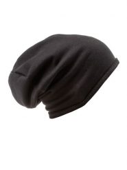 Czapka męska - czarna H026 - uniwersalny. Czarne czapki zimowe Ombre Clothing, bez wzorów, z bawełny. Za 23.99 zł.