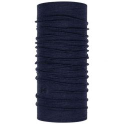 Chusta wielofunkcyjna z wełny merynosów Buff Merino Midweight. Niebieskie szaliki Buff, bez wzorów, z wełny. Za 149.90 zł.