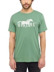 Mustang Koszulka w kolorze zielonym rozmiar: 3XL. Zielone bezrękawniki Mustang, xl, bez wzorów, z bawełny, bez kołnierzyka, bez ramiączek. Za 66.31 zł.