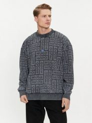 Hugo Bluza Nenry 50510545 Szary Relaxed Fit. Szare bluzy Hugo, m, bez wzorów, z bawełny, bez kaptura. Za 839.99 zł.