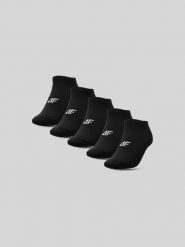 4F Skarpetki krótkie (5-pack) męskie - czarne 43-46. Czarne skarpety 4F, bez wzorów, z bawełny. Za 59.99 zł.