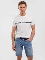 Koszulka męska z nadrukiem biała Lexor 100. Białe t-shirty BIG STAR, l, bez wzorów, z dresówki, bez kołnierzyka, bez ramiączek. Za 99.99 zł.
