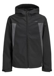 Kurtka softshell JJ REBEL. Czarne kurtki softshell bonprix, m, bez wzorów, z softshellu, z kapturem. Za 169.99 zł.